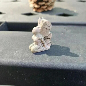 🔮 Pink Rhodonite Natural Crystal Fairy Stone Carving Figure
